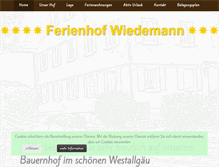 Tablet Screenshot of ferienhof-wiedemann.com